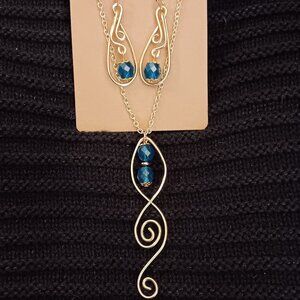 💛Elegant handmade earring/necklace set!